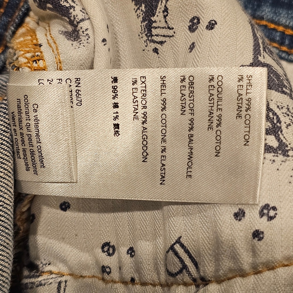 Pilcro Anthropologie Slim Boyfriend Embroidered Patchwork Jeans 28 Petite Boho - Picture 10 of 12